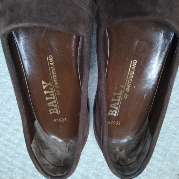 Bally Brown Suede Loafers Sz 9 M - Picture 6 of 8